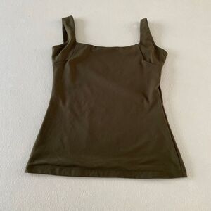 Free People Intimately Tank Top XS Olive Green Square Neck Seamless Stretch Cami